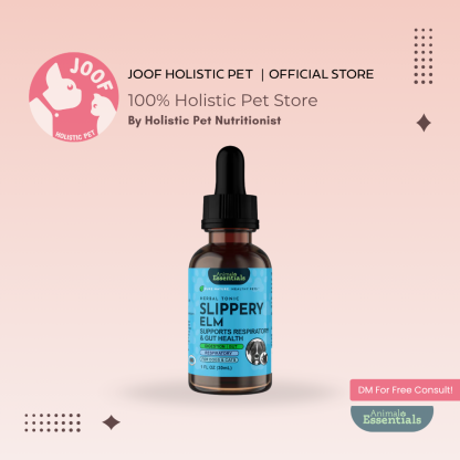 Animal Essentials Slippery Elm (1oz) Diarrhea IBD Digestive Gut Cough Support Herbal Tincture Organic for Dogs and Cats