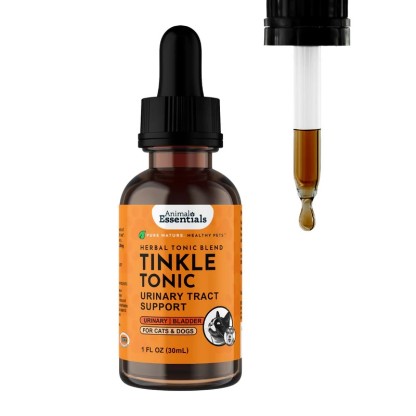 Animal Essentials Tinkle Tonic (1oz) Urinary Tract UTI Bladder Support Herbal Tincture Organic for Dogs and Cats