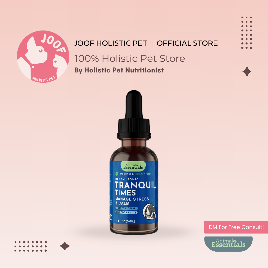 Animal Essentials Tranquility Blend (1oz) Stress Anxiety Calming Support Herbal Tincture Organic for Dogs and Cats