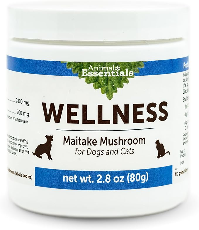 Animal Essentials Maitake Mushroom (80g) Immune Cancer Diabetes Support Organic for Dogs and Cats