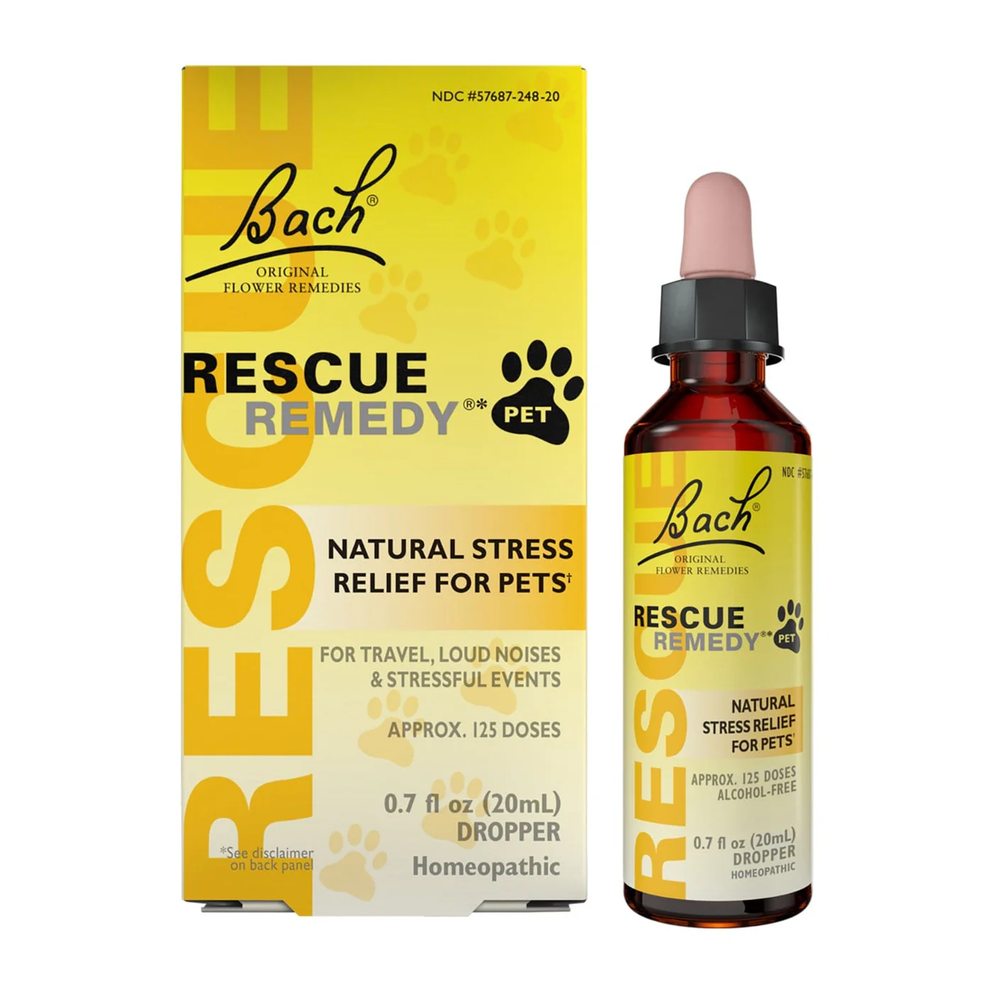 Bach Rescue Remedy Pet (10ml & 20ml) Stress Anxiety Calming Drops Natural Relaxation for Dogs and Cats