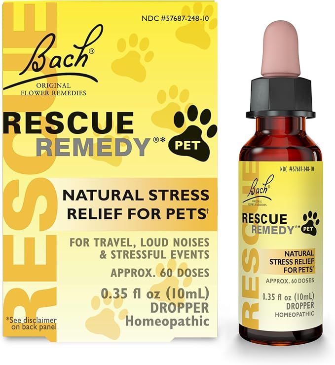 Bach Rescue Remedy Pet (10ml & 20ml) Stress Anxiety Calming Drops Natural Relaxation for Dogs and Cats