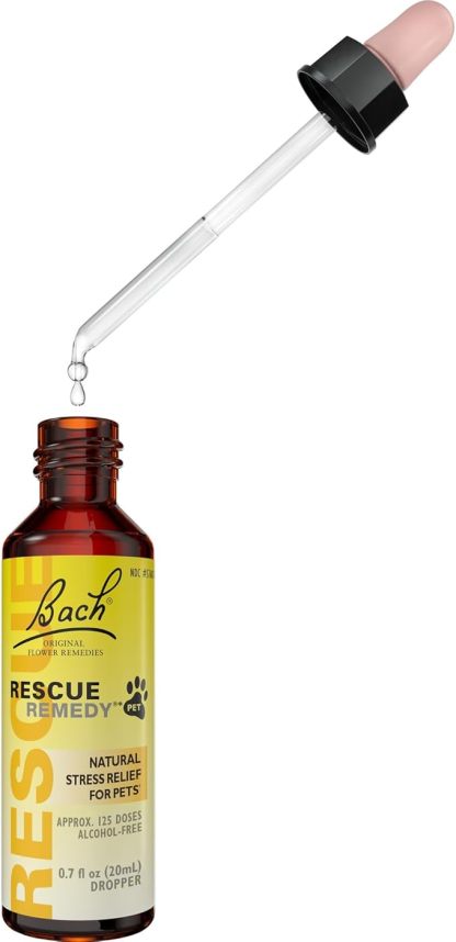 Bach Rescue Remedy Pet (10ml & 20ml) Stress Anxiety Calming Drops Natural Relaxation for Dogs and Cats