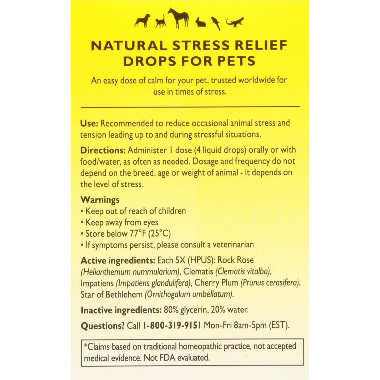 Bach Rescue Remedy Pet (10ml & 20ml) Stress Anxiety Calming Drops Natural Relaxation for Dogs and Cats