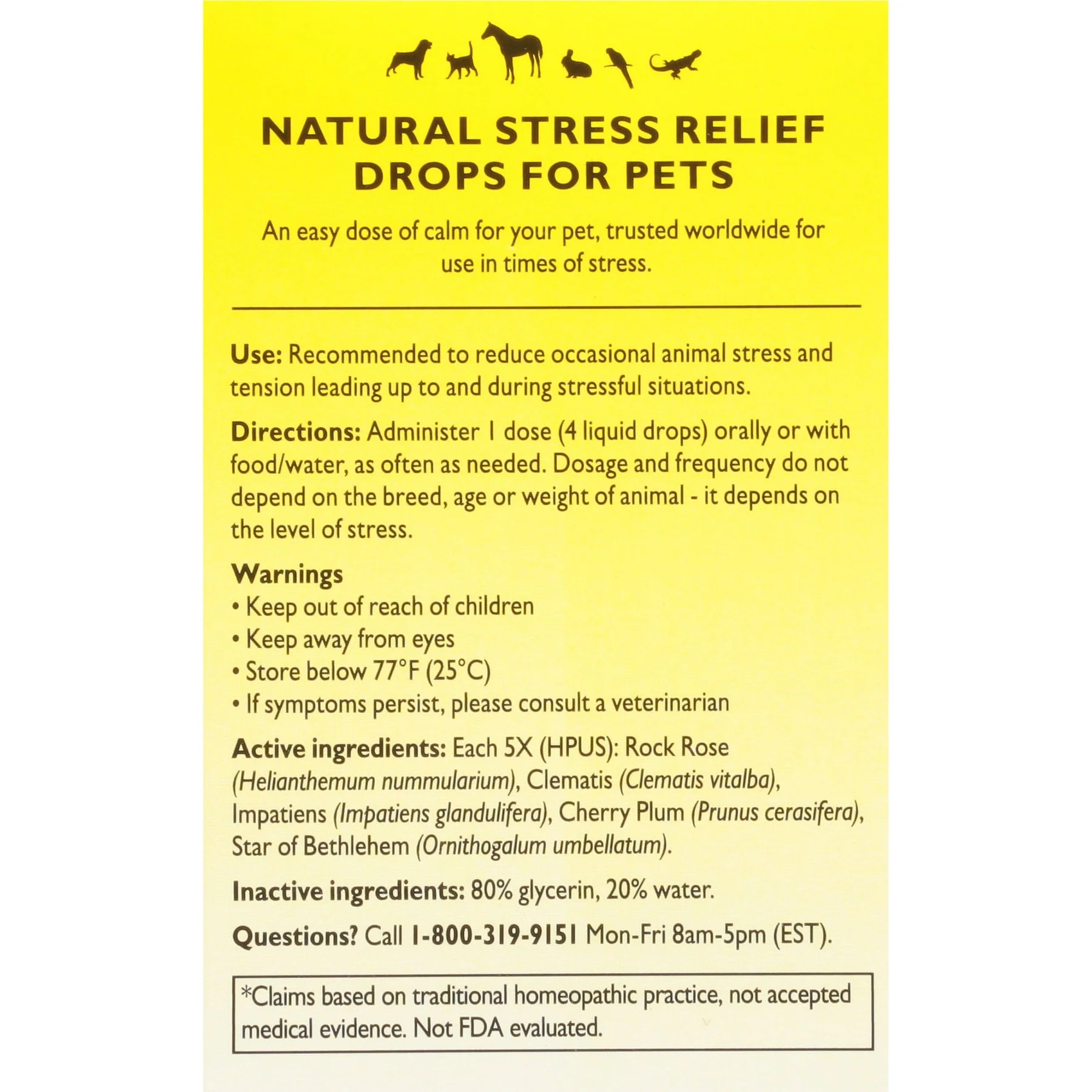 Bach Rescue Remedy Pet (10ml & 20ml) Stress Anxiety Calming Drops Natural Relaxation for Dogs and Cats