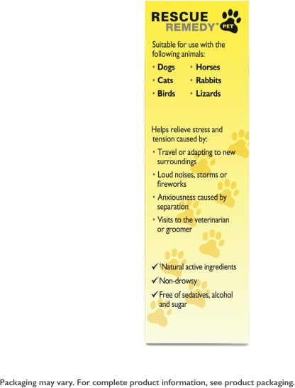 Bach Rescue Remedy Pet (10ml & 20ml) Stress Anxiety Calming Drops Natural Relaxation for Dogs and Cats