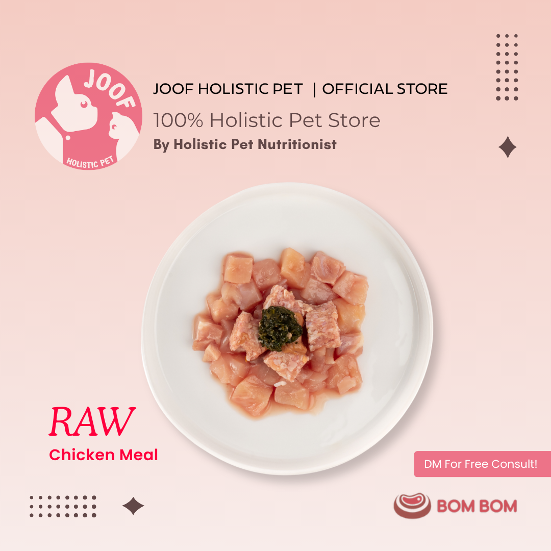 BOMBOM Chicken Raw (100g) BARF Single Protein Elimination Diet for Dogs and Cats