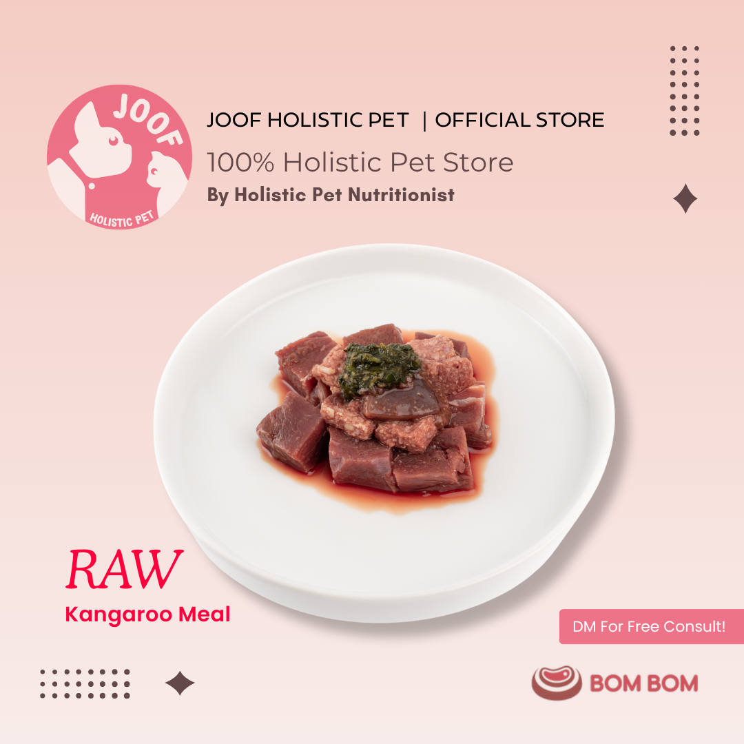 BOMBOM Kangaroo Raw (100g) BARF Single Protein Elimination Diet for Dogs and Cats