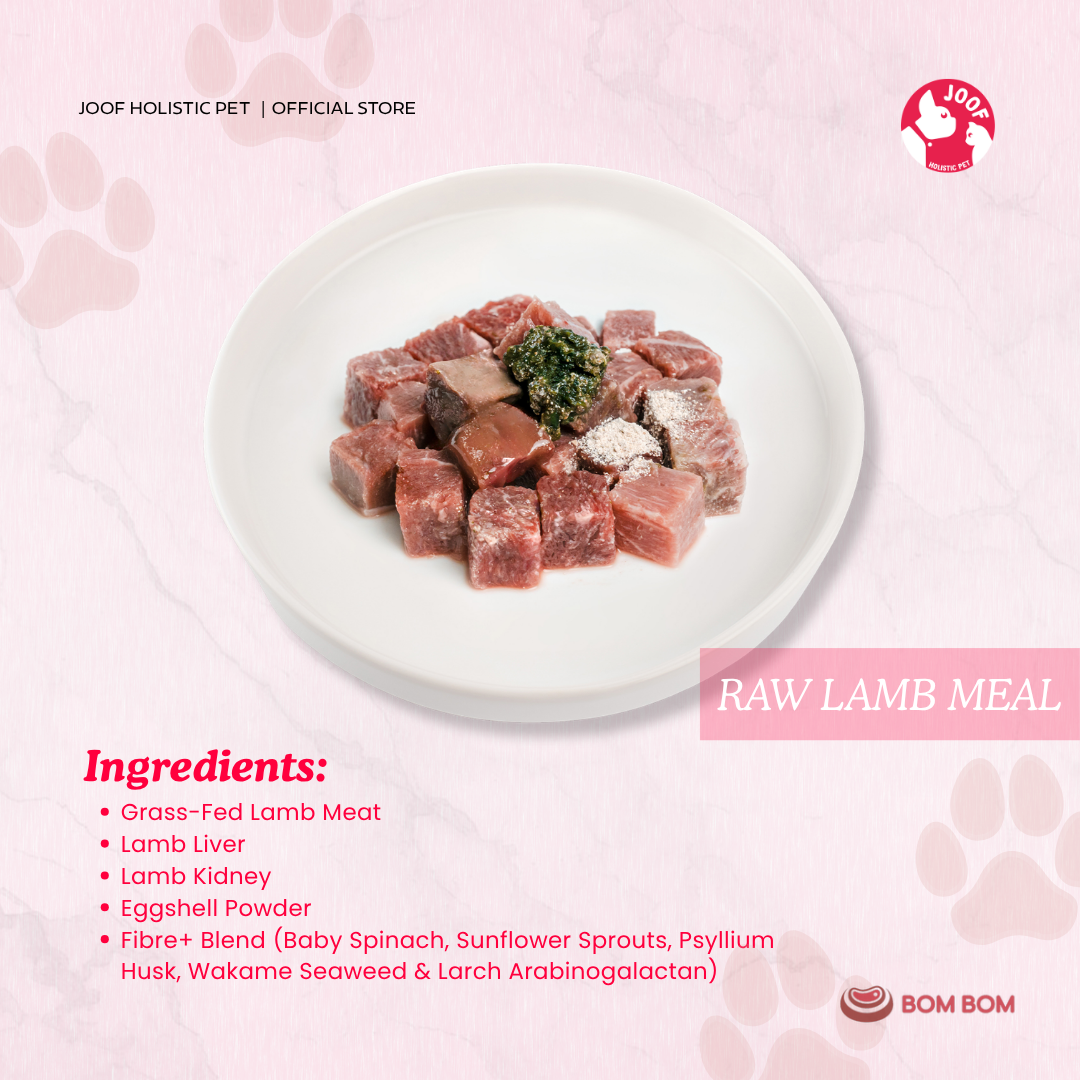 BOMBOM Lamb Raw (100g) BARF Single Protein Elimination Diet for Dogs and Cats