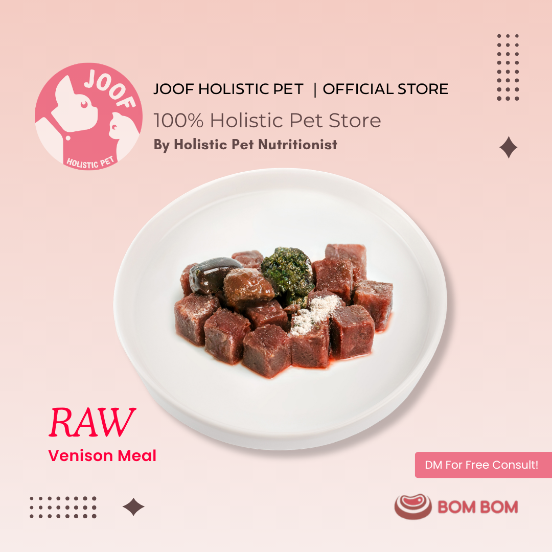 BOMBOM Venison Raw (100g) BARF Single Protein Elimination Diet for Dogs and Cats