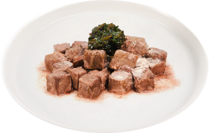BOMBOM Beef Sous Vide (100g) Gently Cooked BARF Single Protein Elimination Diet for Dogs and Cats