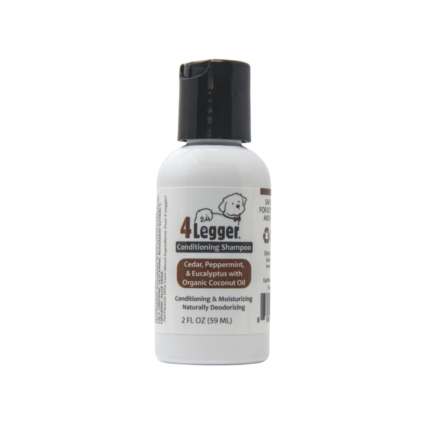 4Legger Cedar, Peppermint Organic Food Standard Shampoo (16oz) | Normal Healthy Skin & Coat Shampoo for Dogs