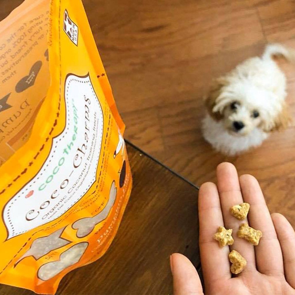 CocoTherapy Organic Coco-Charms Training Treats | Vegan Grain Gluten-Free Coconut Baked Treats For Dogs | Premium Pets Treats