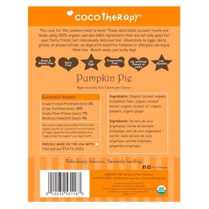 CocoTherapy Organic Coco-Charms Training Treats | Vegan Grain Gluten-Free Coconut Baked Treats For Dogs | Premium Pets Treats