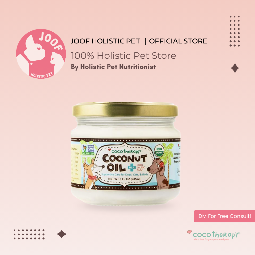 CocoTherapy Organic Virgin Coconut Oil (Travel / 8oz / 16oz) Skin Gut Digestive Support for Dogs Cats & Humans