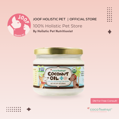 CocoTherapy Organic Virgin Coconut Oil (Travel / 8oz / 16oz) Skin Gut Digestive Support for Dogs Cats & Humans