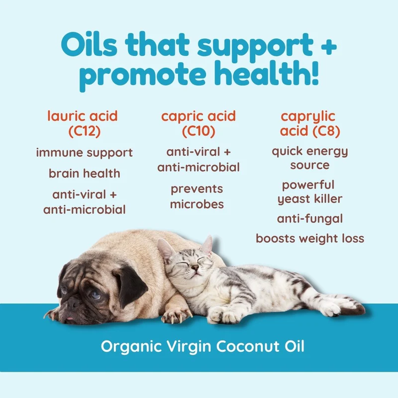 CocoTherapy Organic Virgin Coconut Oil (Travel / 8oz / 16oz) Skin Gut Digestive Support for Dogs Cats & Humans