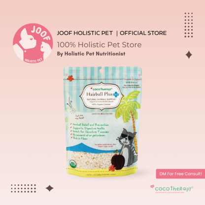CocoTherapy Organic Cat Hairball Plus (7oz) Hairball Constipation Stool Support for Cats