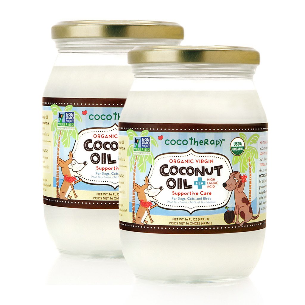 CocoTherapy Organic Therapeutic Grade Virgin Coconut Oil | Anti-Bacterial Skin Gastrointestinal Gut Support | Holistic Healthcare for Dogs, Cats and Pet Parents