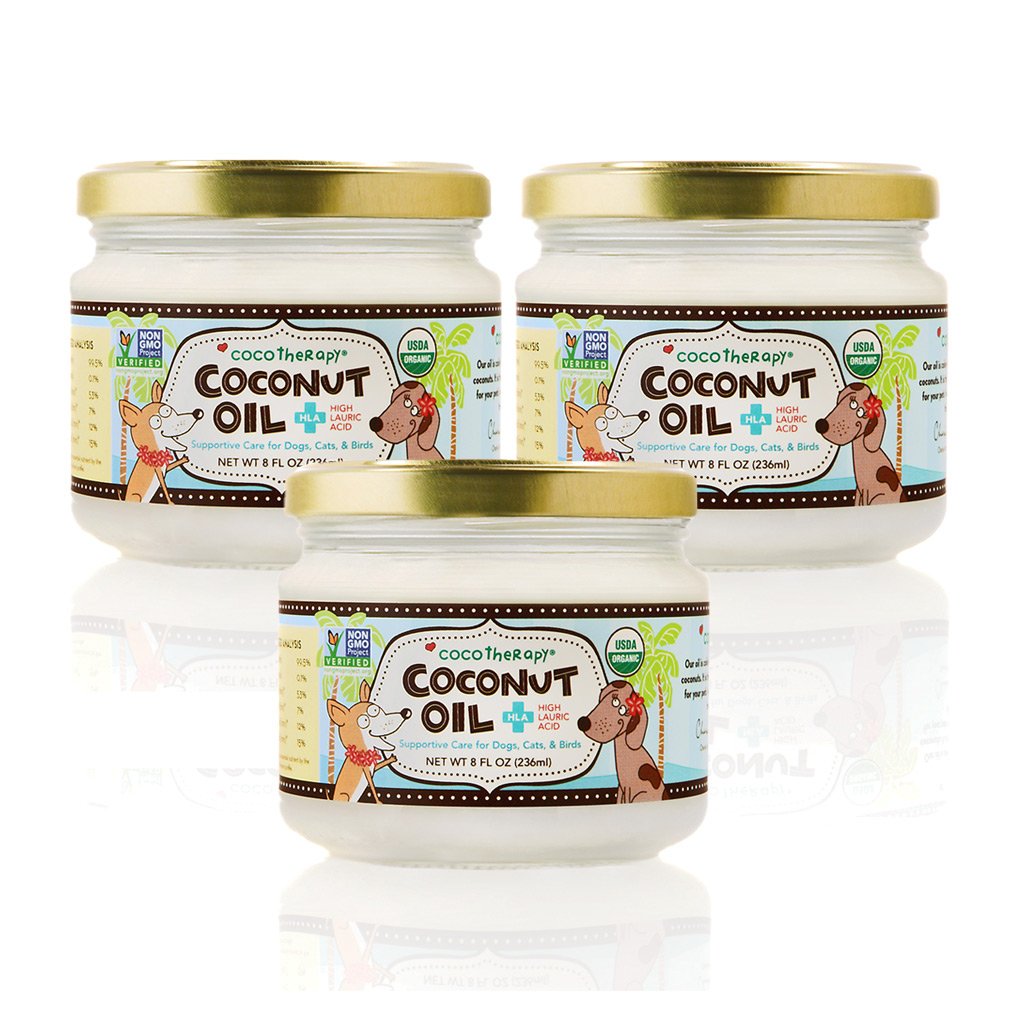 CocoTherapy Organic Therapeutic Grade Virgin Coconut Oil | Anti-Bacterial Skin Gastrointestinal Gut Support | Holistic Healthcare for Dogs, Cats and Pet Parents