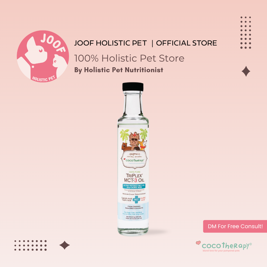 CocoTherapy TriPlex MCT-3 Oil (8oz & 16oz) Ketone Brain Cognitive Weight Support for Dogs Cats and Humans