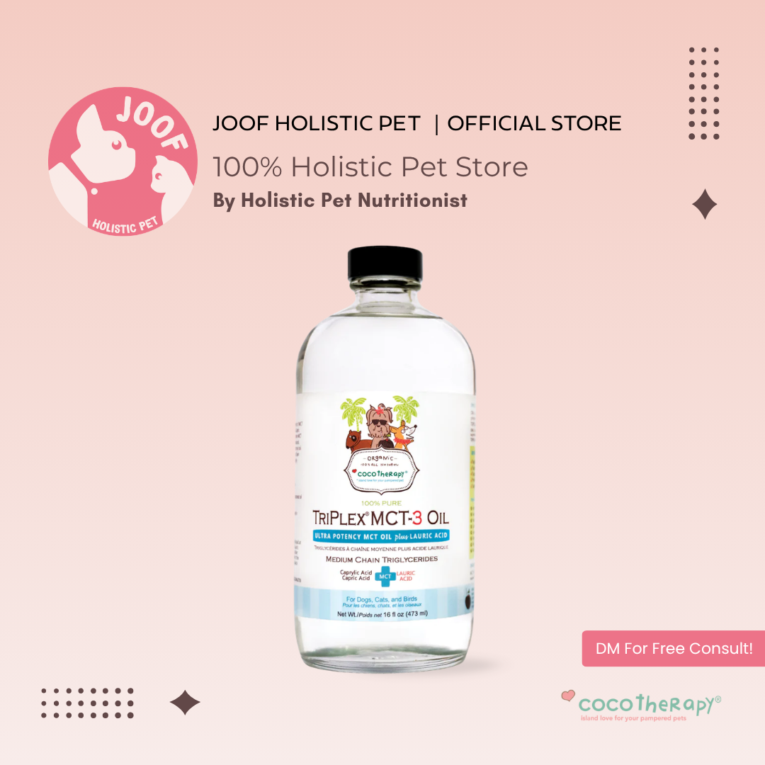 CocoTherapy TriPlex MCT-3 Oil (8oz & 16oz) Ketone Brain Cognitive Weight Support for Dogs Cats and Humans