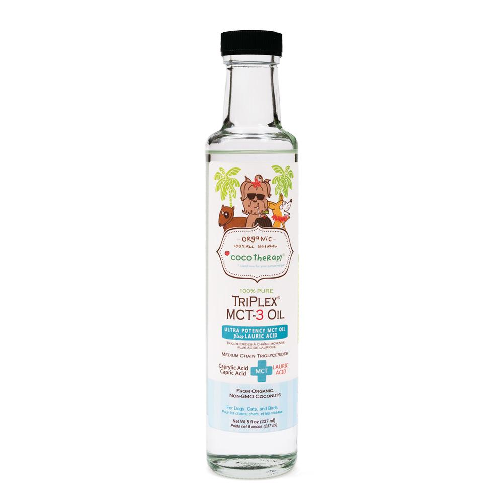 CocoTherapy 100% Pure TriPlex MCT-3 Oil | Anti-Fungal Ketones Weight Brain Support | Holistic Healthcare for Dogs, Cats and Pet Parents