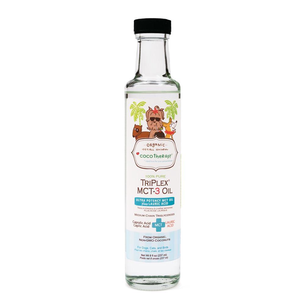 CocoTherapy 100% Pure TriPlex MCT-3 Oil | Anti-Fungal Ketones Weight Brain Support | Holistic Healthcare for Dogs, Cats and Pet Parents