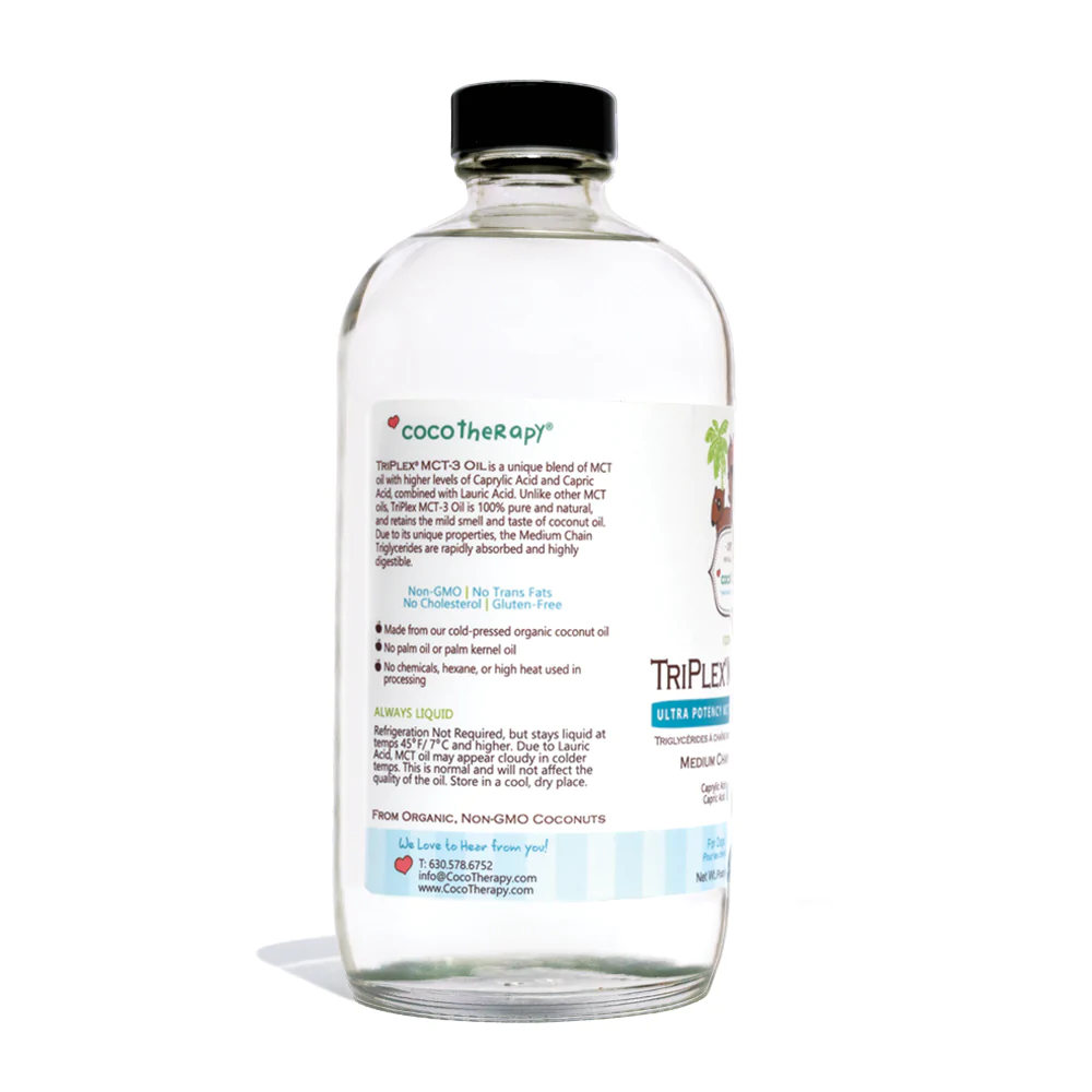 CocoTherapy 100% Pure TriPlex MCT-3 Oil | Anti-Fungal Ketones Weight Brain Support | Holistic Healthcare for Dogs, Cats and Pet Parents