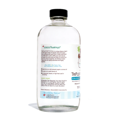 CocoTherapy 100% Pure TriPlex MCT-3 Oil | Anti-Fungal Ketones Weight Brain Support | Holistic Healthcare for Dogs, Cats and Pet Parents