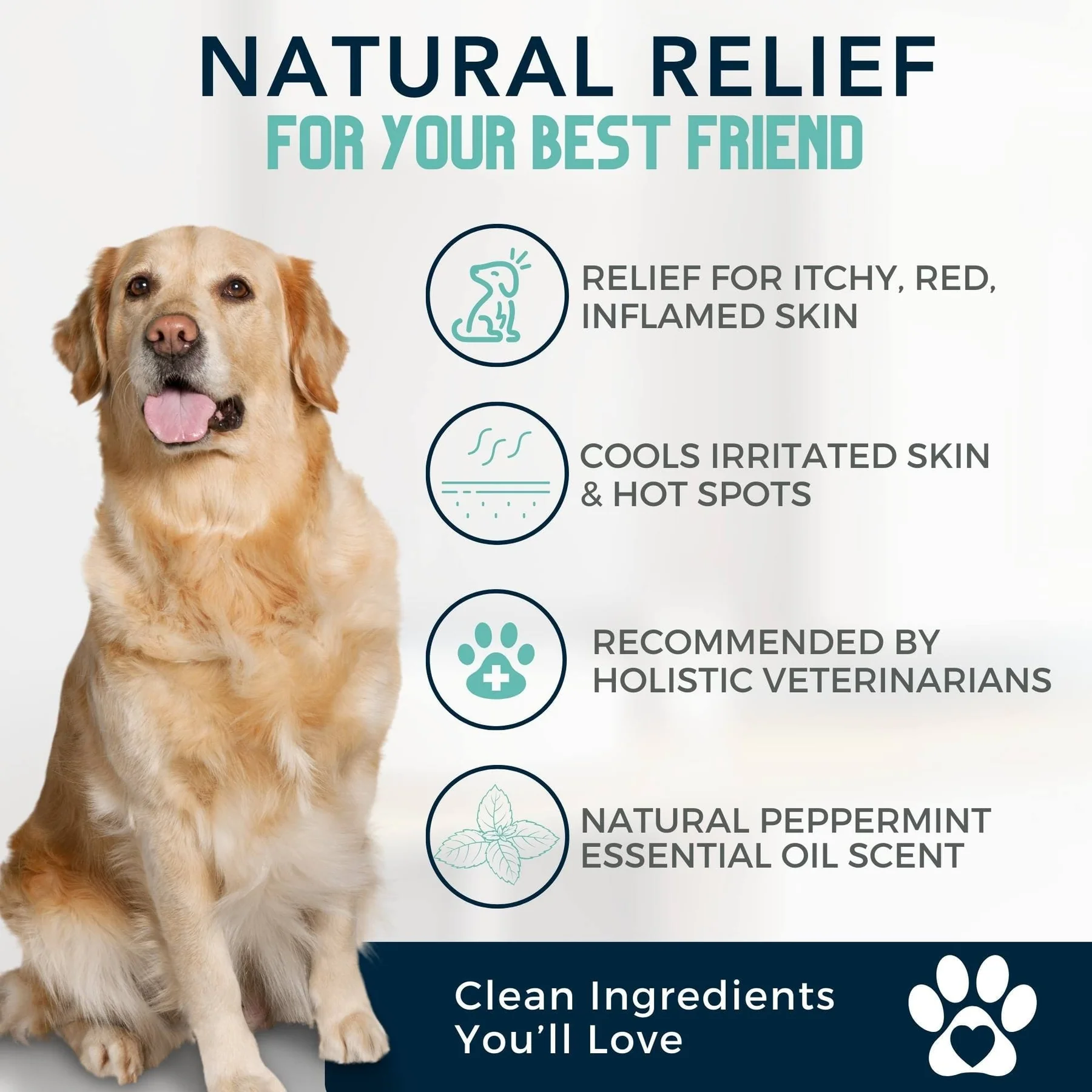 4Legger Cooling, Tea Tree USDA Certified Organic Shampoo (8oz) | Yeast & Bacteria Skin Shampoo for Dogs