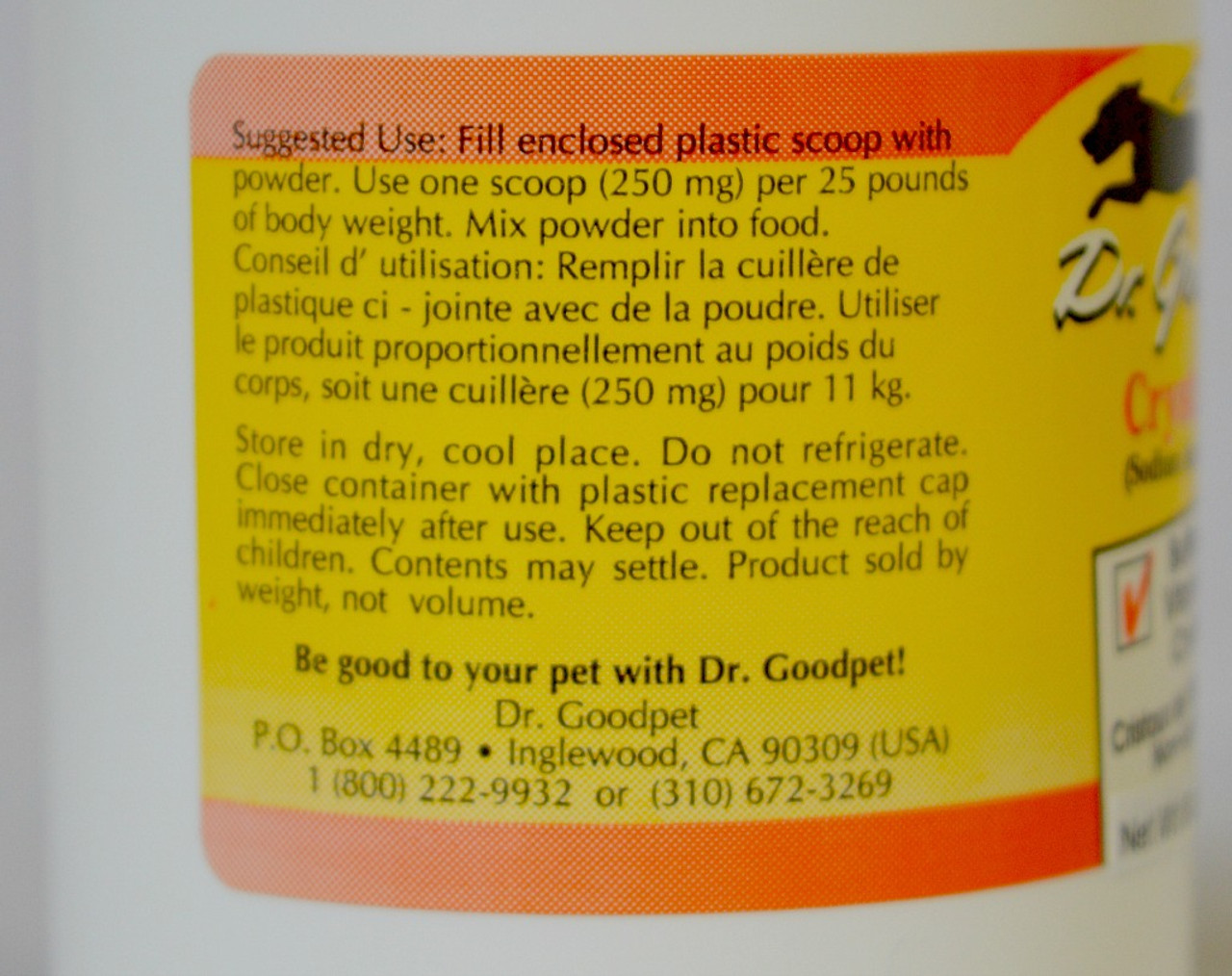 Dr Goodpet Crystal C (2oz) Vitamin C Immune Support for Dogs and Cats