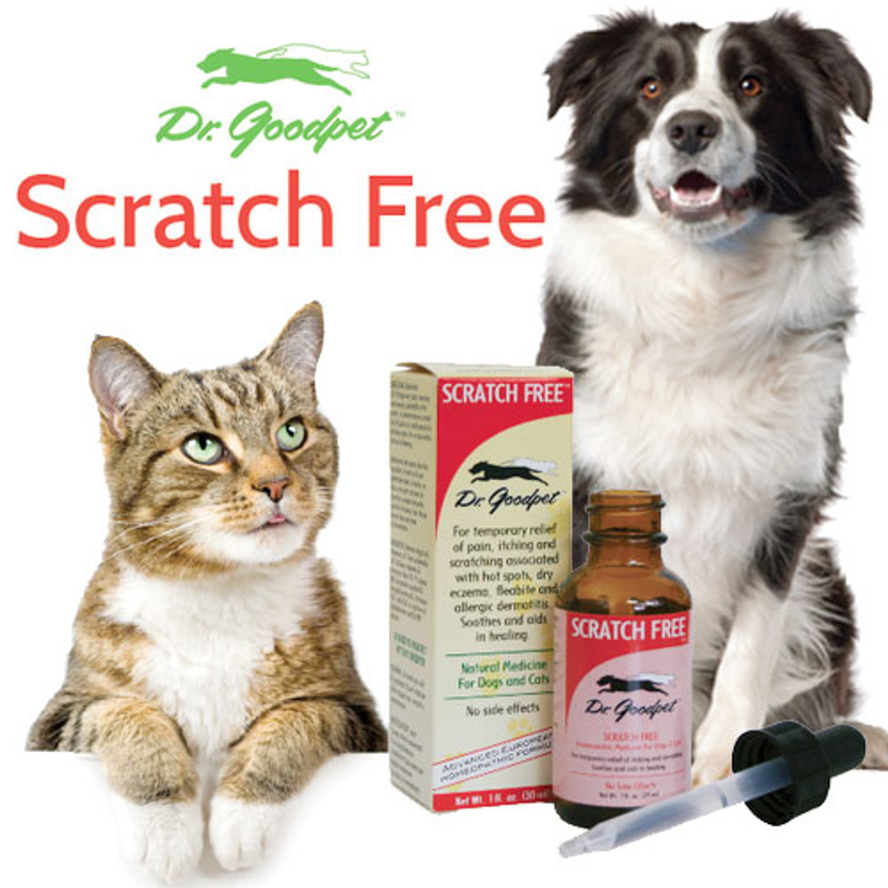 Dr Goodpet Scratch Free (1oz) Itchy Skin Allergy Hotspot Support for Dogs and Cats