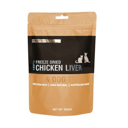 Freeze Dry Australia Chicken Liver | Freeze-Dried Treats Whole Food Toppers For Dogs and Cats | Premium Pet Treats