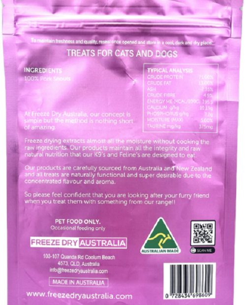 Freeze Dry Australia Pig Snouts | Freeze-Dried Treats Whole Food Toppers For Dogs and Cats | Premium Pet Treats