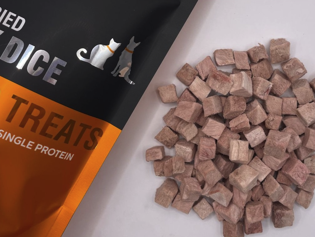 Freeze Dry Australia Turkey Dice | Freeze-Dried Treats Whole Food Toppers For Dogs and Cats | Premium Pet Treats