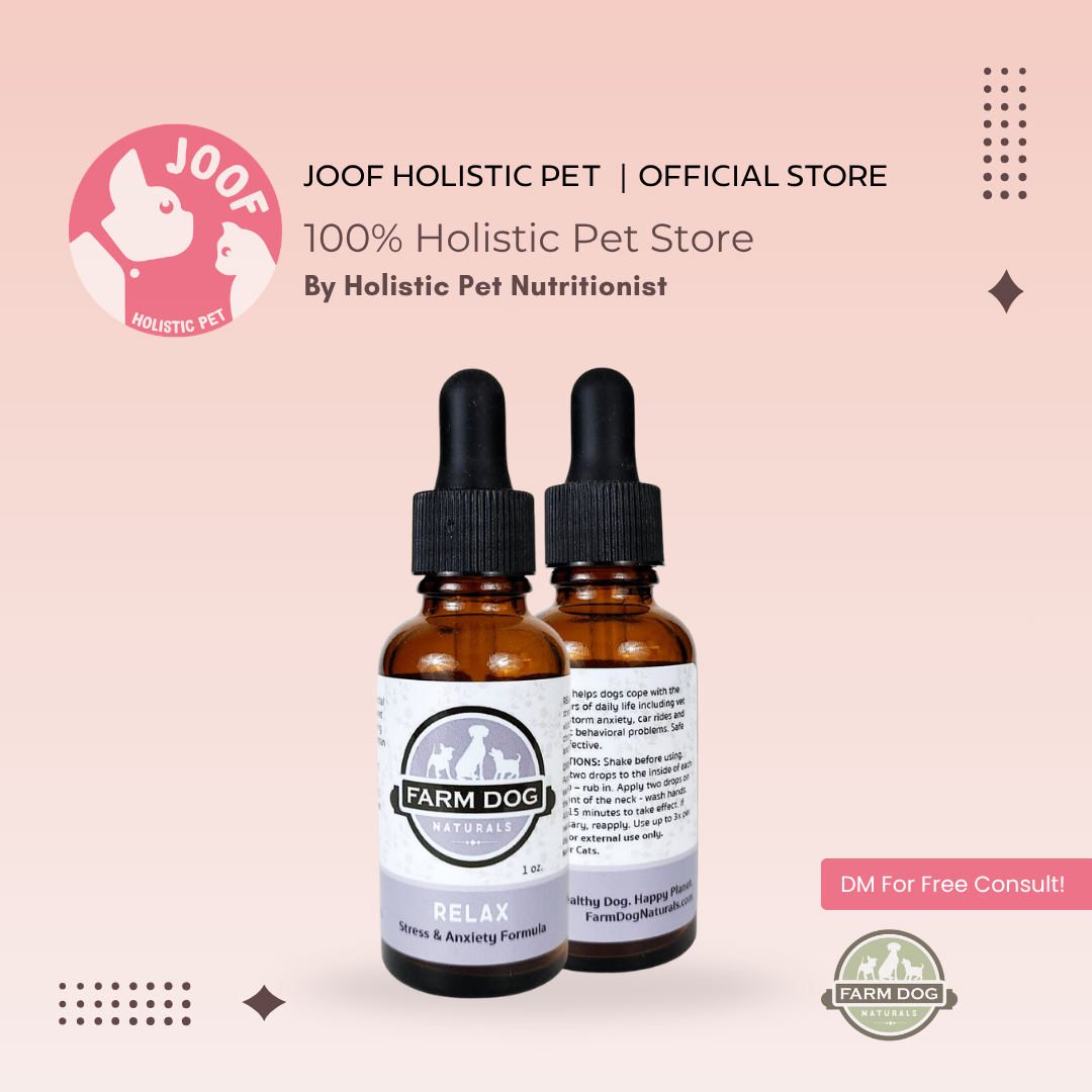 Farm Dog Naturals Relax Oil (1oz) Calming Anxiety Stress Relief Topical Oil for Dogs