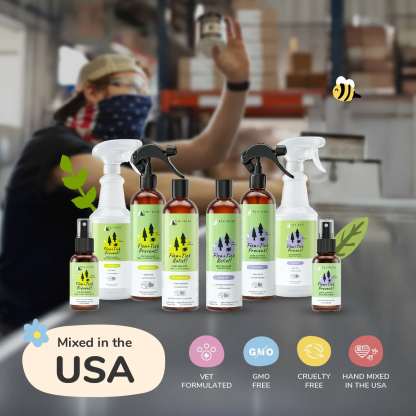 Kin & Kind Flea Tick Protect Spray - Lavender | Anti-Flea, Tick & Mosquito Spray For Dogs | Natural Pet Grooming Essentials