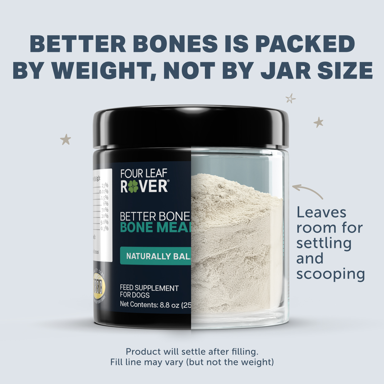 Four Leaf Rover Better Bones (8.8oz) Bone Joint Calcium Phosphorus Support Vet Formulated Natural for Dogs