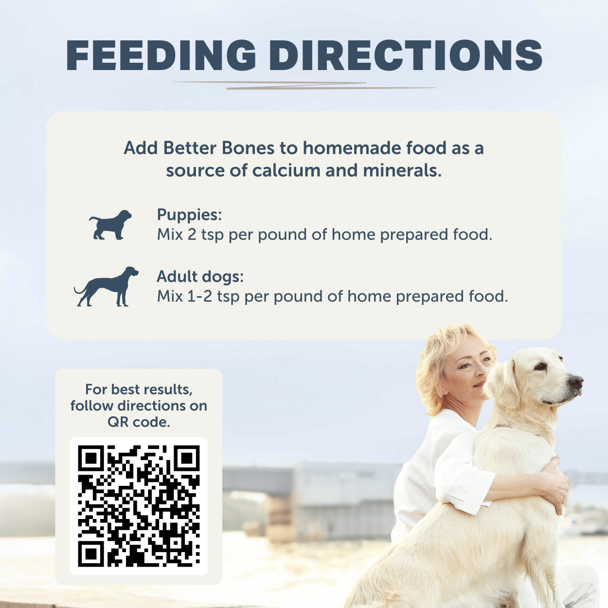Four Leaf Rover Better Bones (8.8oz) Bone Joint Calcium Phosphorus Support Vet Formulated Natural for Dogs