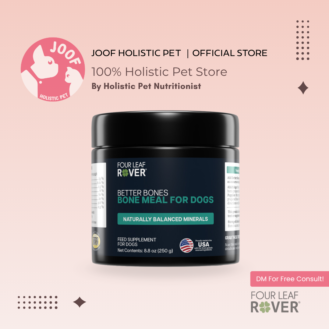 Four Leaf Rover Better Bones (8.8oz) Bone Joint Calcium Phosphorus Support Vet Formulated Natural for Dogs