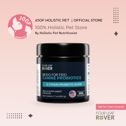 Four Leaf Rover Bifido For Fido (1.7oz) Daily Probiotics Gut Health Support Vet Formulated for Dogs