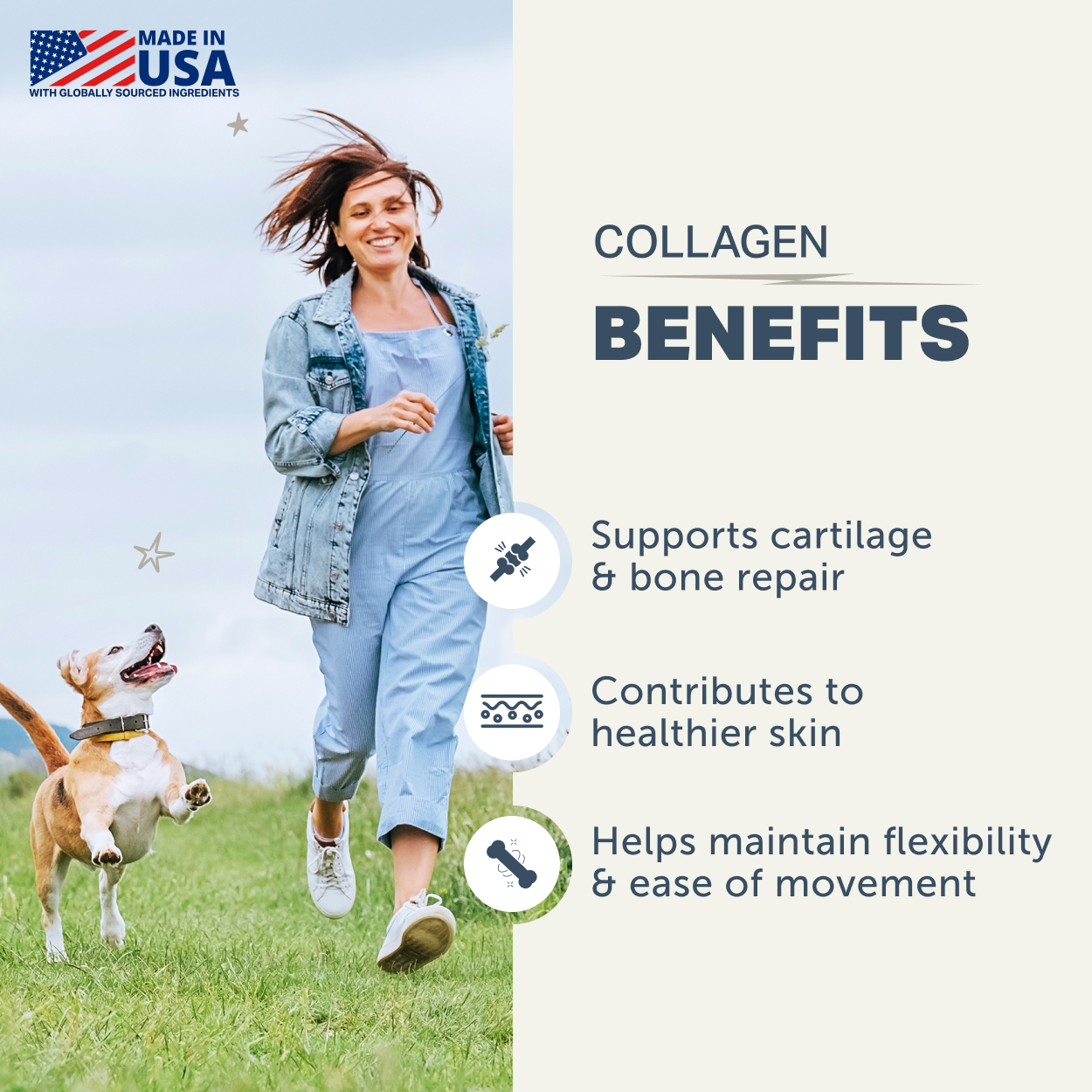 Four Leaf Rover Collagen (3.2oz) Joint Gut Skin Coat Support Vet Formulated Natural for Dogs