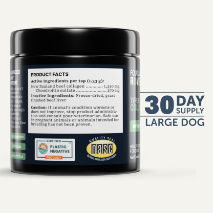 Four Leaf Rover Collagen (3.2oz) Joint Gut Skin Coat Support Vet Formulated Natural for Dogs