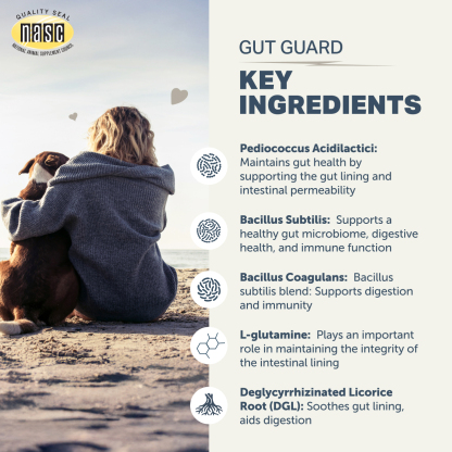 Four Leaf Rover Gut Guard (3.5oz) Probiotics Gut Repair Diarrhea IBD Support Vet Formulated for Dogs