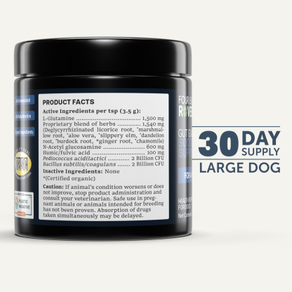 Four Leaf Rover Gut Guard (3.5oz) Probiotics Gut Repair Diarrhea IBD Support Vet Formulated for Dogs