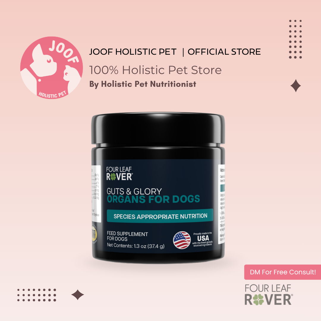 Four Leaf Rover Guts & Glory (1.5oz) Organ Glandular Whole Food Support Vet Formulated Natural for Dogs