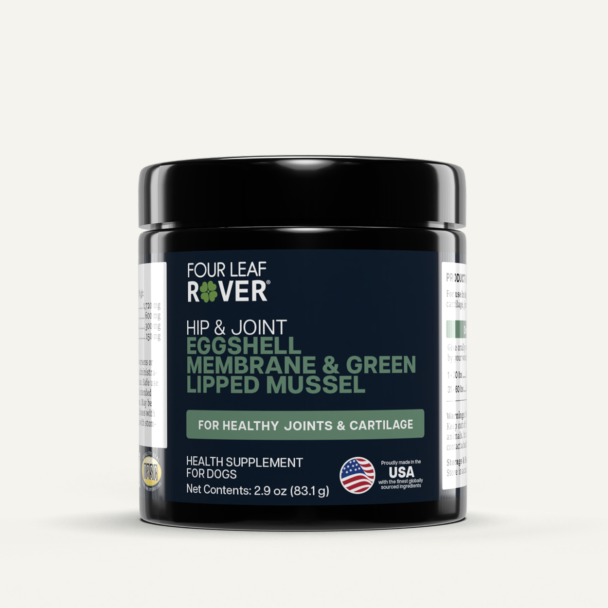 Four Leaf Rover Hip & Joint (2.9oz) Joint Mobility Arthritis Support Vet Formulated Natural for Dogs