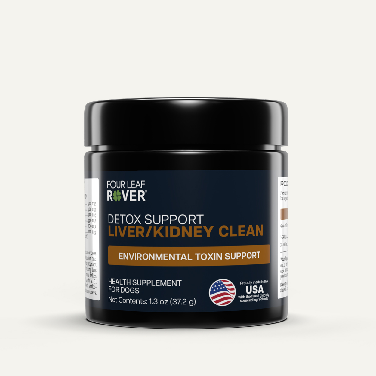 Four Leaf Rover Liver Kidney Clean (1.3oz) Liver Kidney Detox Cleanse Support Vet Formulated for Dogs
