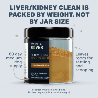 Four Leaf Rover Liver Kidney Clean (1.3oz) Liver Kidney Detox Cleanse Support Vet Formulated for Dogs